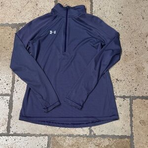 Under Armour Purple pinstriped 1/4 zip Pullover.
